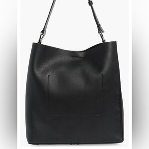 ALLSAINTS Captain North South Leather Tote in black